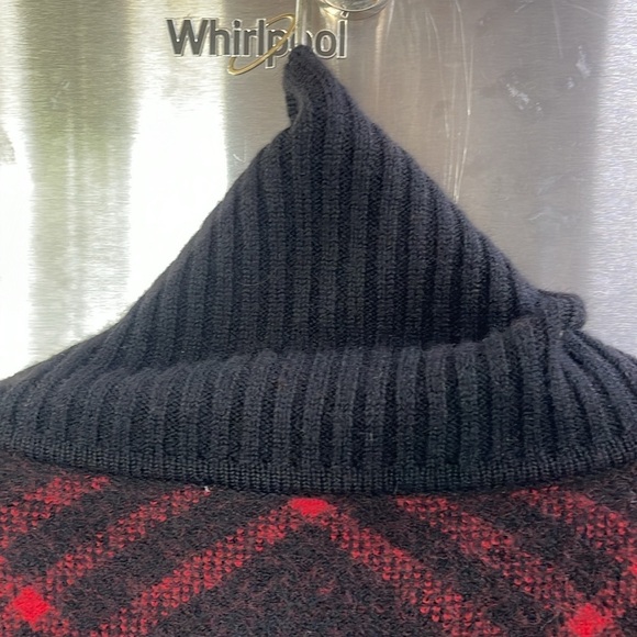 Pendleton Original Westerly Men’s size M Sweater full zip cowl neck, red & black - Picture 7 of 13